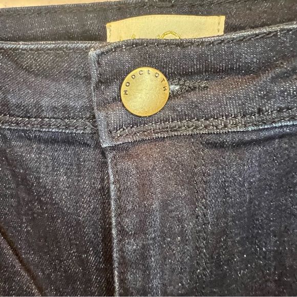 Modcloth Basic Mid-Rise Jeans Dark Wash XL - Picture 4 of 6
